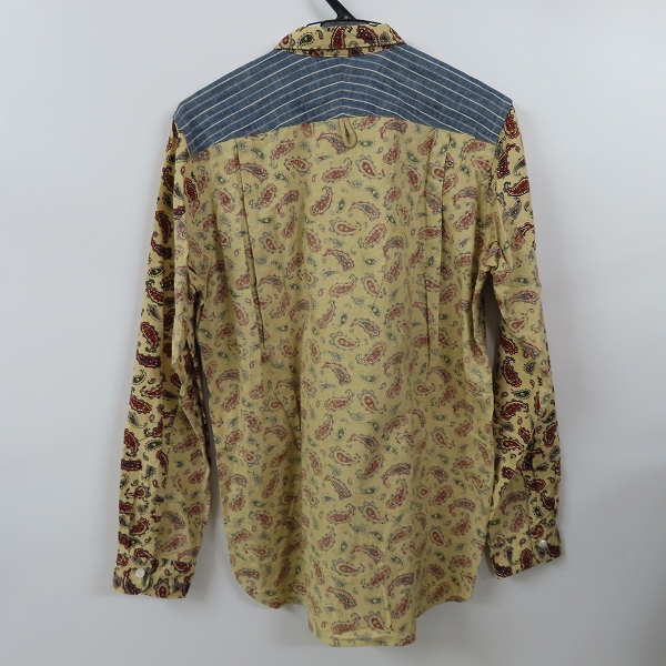 実際に弊社で買取させて頂いたJUNYA WATANABE COMME des GARCONS MAN/コムデギャルソン ペイズリー柄 裏返しパッチワークシャツ AD2012/Mの画像 1枚目