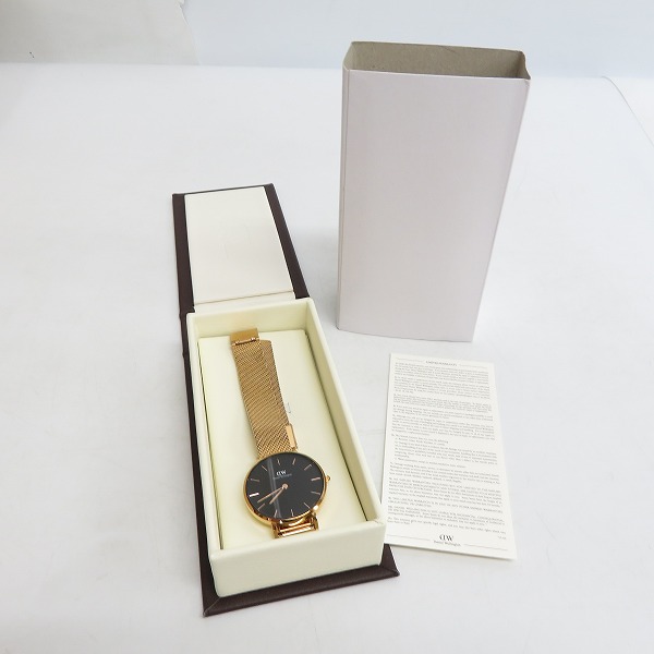 実際に弊社で買取させて頂いたDaniel Wellington/ダニエルウェリントン ゴールドバンド クォーツ腕時計の画像 4枚目