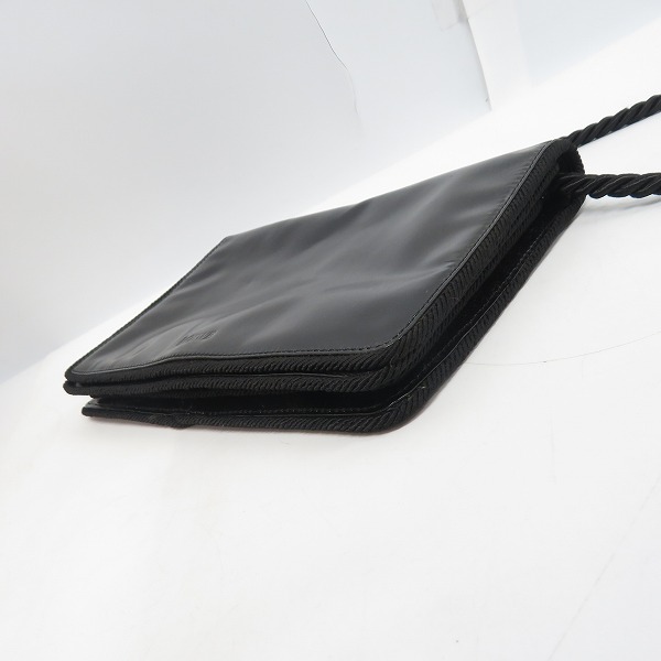 実際に弊社で買取させて頂いた【難有り】LOEWE/ロエベ スクエア型 ミニ ショルダーバッグ ブラック/黒の画像 2枚目