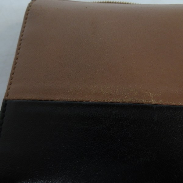実際に弊社で買取させて頂いたCELINE/セリーヌ ラウンドファスナー ウォレット 長財布 バイカラーの画像 5枚目