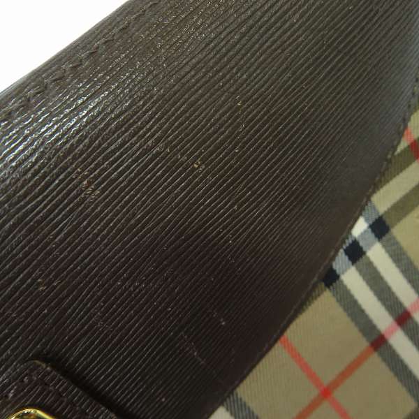 実際に弊社で買取させて頂いたBurberrys/バーバリーズ ヴィンテージ ノバチェック セカンドバッグの画像 9枚目