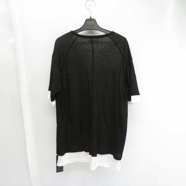 実際に弊社で買取させて頂いたThe Viridi-anne/ザ ヴィリジアン fascinate Tereko Short Sleeve Layered Tee/レイヤードTシャツ 黒/3の画像 1枚目