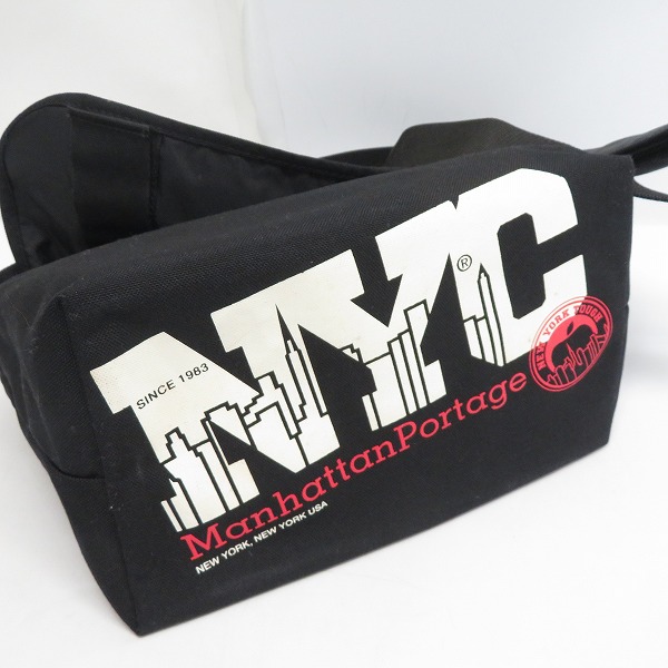 実際に弊社で買取させて頂いたManhattan Portage/マンハッタンポーテージ CORDURA メッセンジャーバッグ NYC プリントの画像 3枚目