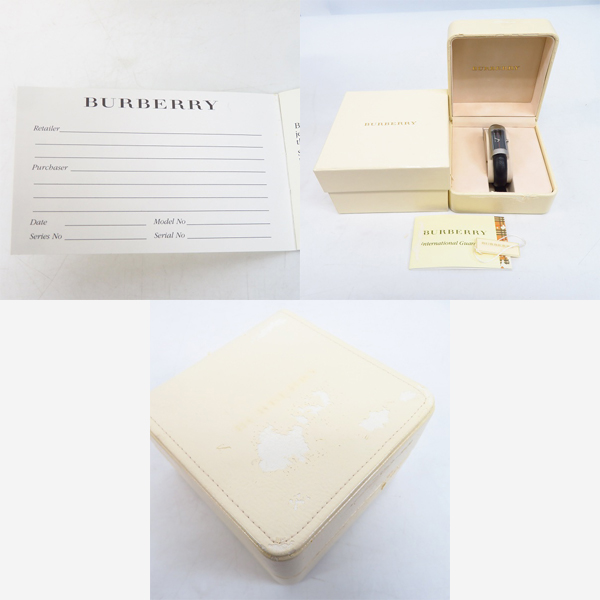 実際に弊社で買取させて頂いたBURBERRY/バーバリー クォーツ 黒文字盤 レディース腕時計 14400L【動作未確認】の画像 8枚目