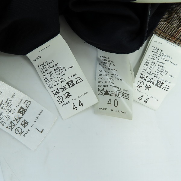 実際に弊社で買取させて頂いたEDIFICE/エディフィス スラックスパンツ/ラウンドパンツ/チェックワイドパンツ L/40/44 4点セットの画像 3枚目