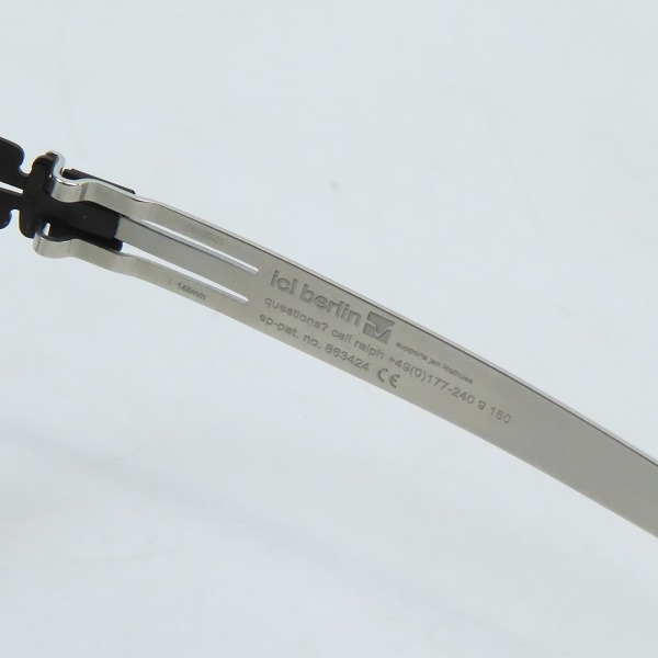 実際に弊社で買取させて頂いたic! berlin/アイシーベルリン alwin c. 度入り/メガネフレーム/アイウエアの画像 4枚目