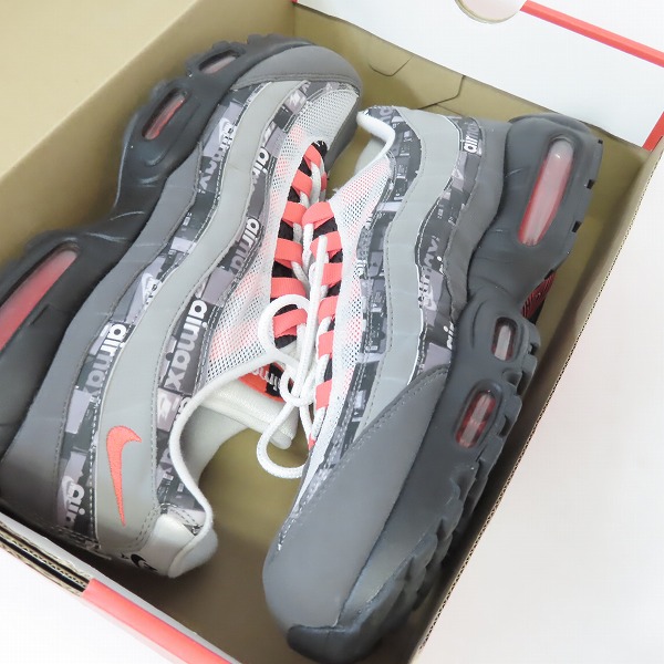 実際に弊社で買取させて頂いたNIKE×atmos/ナイキ×アトモス AIR MAX 95 "WE LOVE NIKE"/エアマックス95 スニーカー AQ0925-002/28.5の画像 8枚目
