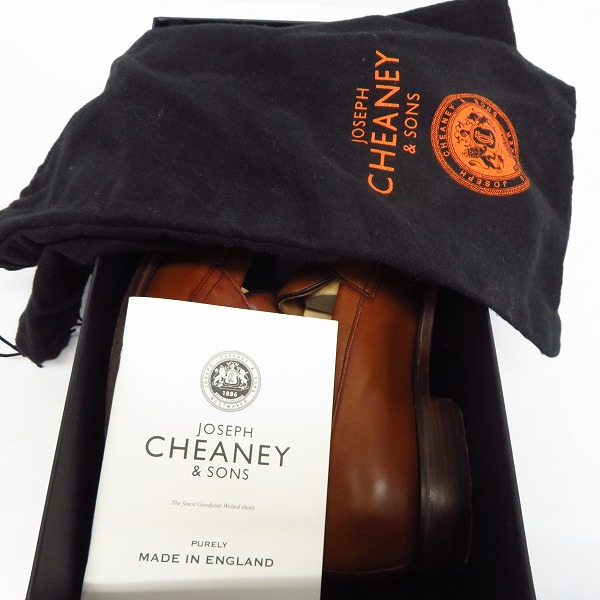 実際に弊社で買取させて頂いたJOSEPH CHEANEY＆SONS/ジョセフ チーニー HUDSON コインローファー/レザーシューズ/9Fの画像 8枚目