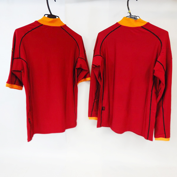 実際に弊社で買取させて頂いたKappa/カッパ サッカー ASローマ 01/02 長袖 02/03 半袖 ホームユニフォーム Size：L/O 2点セットの画像 1枚目