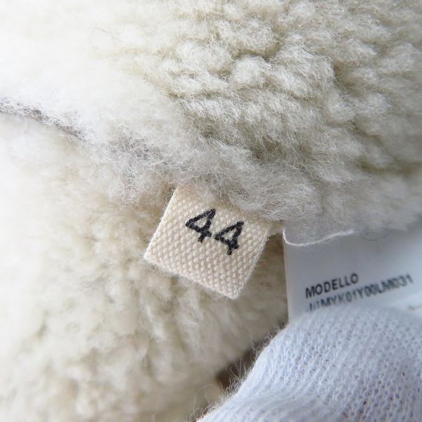 実際に弊社で買取させて頂いたMARNI/マルニ ムートン ボア コート ベージュ/44の画像 3枚目