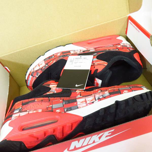 実際に弊社で買取させて頂いたNIKE×atmos/ナイキ×アトモス AIR MAX 90 PRNT エアマックス "WE LOVE NIKE" AQ0926-001/27.0の画像 8枚目