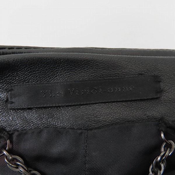 実際に弊社で買取させて頂いたThe Viridi-anne/ザ ヴィリジアン ジップアップ レザー ジャケット ブラック VI-778-06/1の画像 2枚目