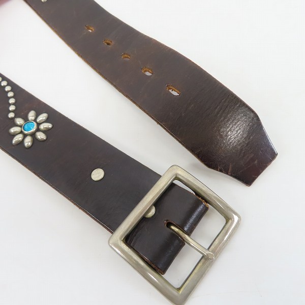 実際に弊社で買取させて頂いたHTC/Hollywood Trading Company/エイチティーシー スタッズストーン付きベルト Size：34の画像 3枚目