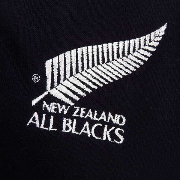 実際に弊社で買取させて頂いたCANTERBURY/カンタベリー ラグビー ワッペン付 NEW ZEALAND ALL BLACKS ラガーシャツ/Lの画像 4枚目