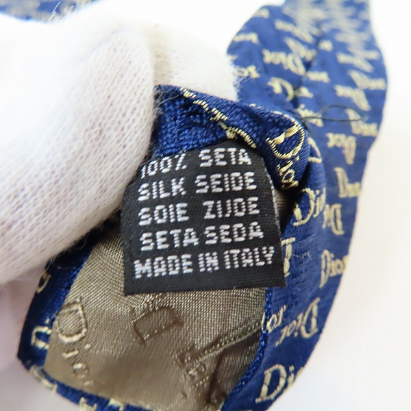 実際に弊社で買取させて頂いたChristian Dior/クリスチャンディオール ロゴ総柄 ネクタイの画像 2枚目