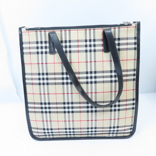 実際に弊社で買取させて頂いたBURBERRY BLUE LABEL/バーバリーブルーレーベル チェック柄 トートバッグの画像 1枚目