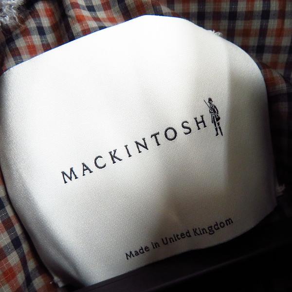 実際に弊社で買取させて頂いたMACKINTOSH LONDON/マッキントッシュ チェック柄 ステンカラーコート size：38の画像 2枚目