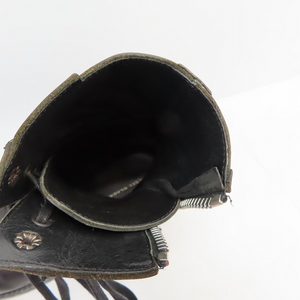 実際に弊社で買取させて頂いたDIESEL BLACK GOLD/ディーゼル ブラック ゴールド サイドジップ レースアップ レザーブーツ/40の画像 4枚目