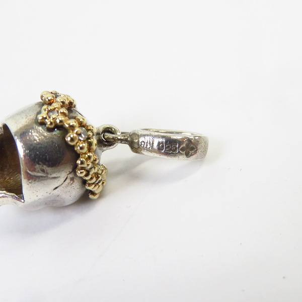 実際に弊社で買取させて頂いたLOREE RODKIN/ローリーロドキン love&hate/ラブアンドヘイト フラワーリース スカル ペンダント/チャーム の画像 6枚目