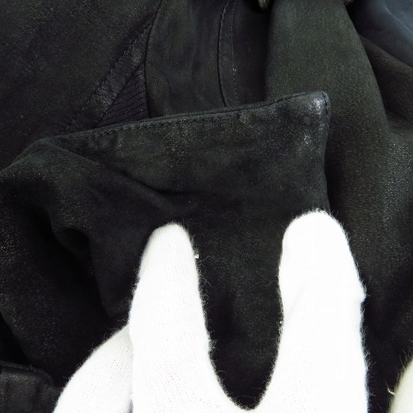 実際に弊社で買取させて頂いたHelmut Lang/ヘルムートラング シープスキン レザージャケット/Mの画像 7枚目