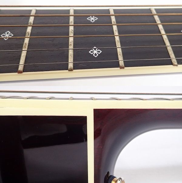 実際に弊社で買取させて頂いた★Takamine/タカミネ DMP50S WR エレアコ/アコースティックギター 島村楽器コラボモデル ハードケース付の画像 3枚目