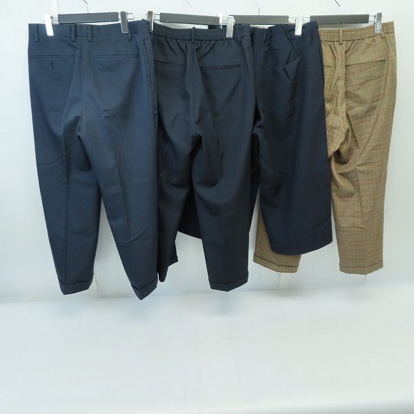 実際に弊社で買取させて頂いたEDIFICE/エディフィス スラックスパンツ/ラウンドパンツ/チェックワイドパンツ L/40/44 4点セットの画像 1枚目