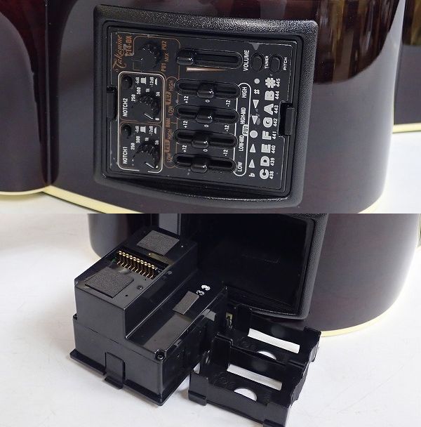 実際に弊社で買取させて頂いた★Takamine/タカミネ DMP50S WR エレアコ/アコースティックギター 島村楽器コラボモデル ハードケース付の画像 6枚目