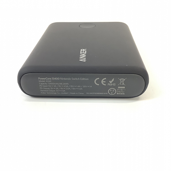 実際に弊社で買取させて頂いたANKER/アンカー A1241511 PowerCore 13400 Nintendo Switch Edition モバイルバッテリー 動作確認済みの画像 1枚目