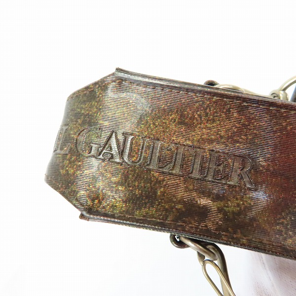 実際に弊社で買取させて頂いたJean Paul GAULTIER/ジャンポールゴルチェ 携帯ポーチ 玉虫の画像 4枚目
