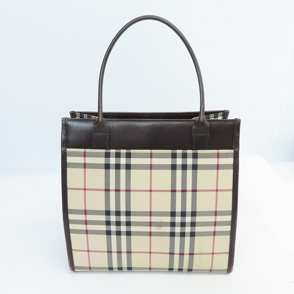 実際に弊社で買取させて頂いたBURBERRY/バーバリー ノバチェック ハンドバッグ トートバッグ キャンバス レザーの画像 2枚目