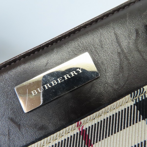 実際に弊社で買取させて頂いたBURBERRY/バーバリー ノバチェック ハンドバッグ トートバッグ キャンバス レザーの画像 6枚目