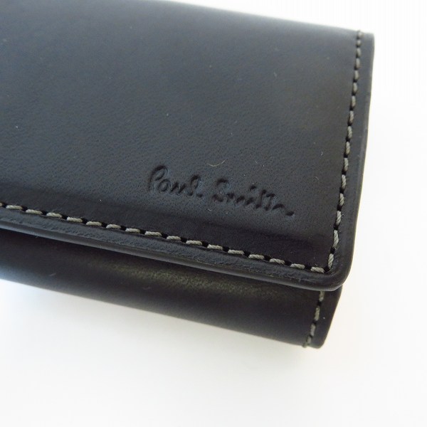 実際に弊社で買取させて頂いたPaul Smith/ポールスミス オールドレザー 4連キーケース ブラック P482の画像 4枚目
