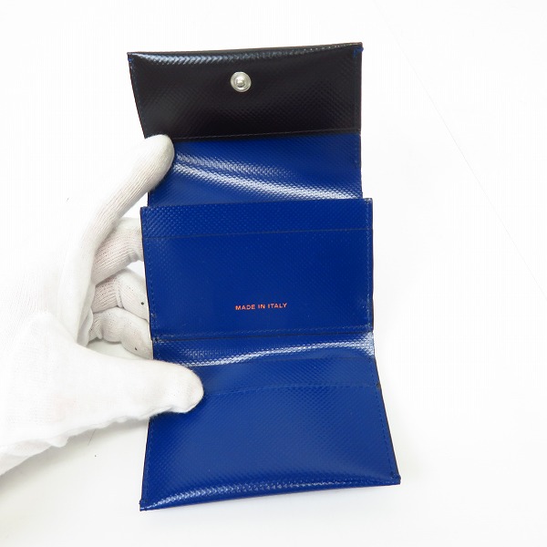 実際に弊社で買取させて頂いたMARNI/マルニ バイカラー 三つ折り財布 PFMI0019A0の画像 4枚目