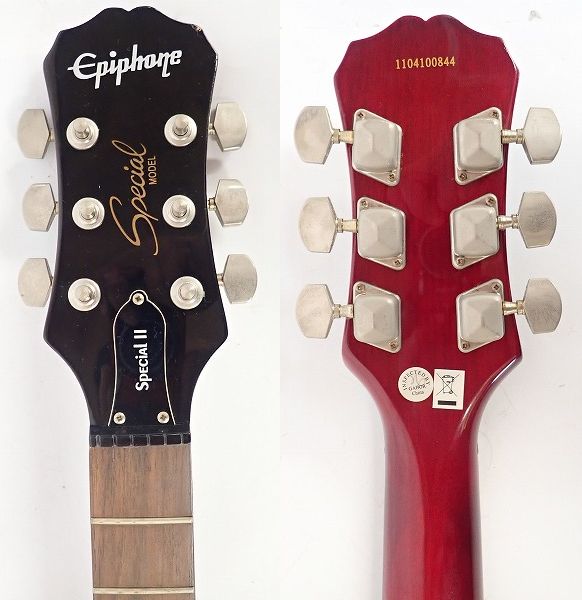 実際に弊社で買取させて頂いた★【弦無し】Epiphone/エピフォン Les Paul Special II/レスポールスペシャル2 ギグケース付の画像 2枚目
