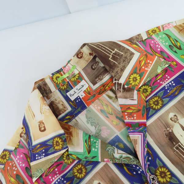 実際に弊社で買取させて頂いたPaul Smith/ポールスミス 総柄 半袖 オープンカラーシャツ/Lの画像 4枚目