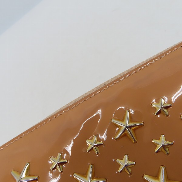 実際に弊社で買取させて頂いたJIMMY CHOO/ジミーチュウ スタースタッズ エナメル ラウンドファスナー長財布の画像 8枚目