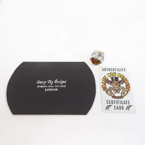 実際に弊社で買取させて頂いた【ギャラ付】CRAZY PIG DESIGNS/クレイジーピッグ MAJOR TOM RING/メジャートム リング #762/19号の画像 8枚目