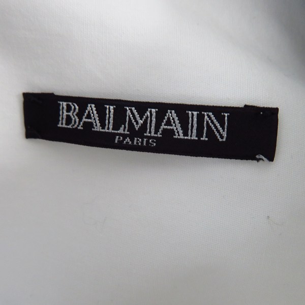 実際に弊社で買取させて頂いたBALMAIN/バルマン 16SS ミリタリー半袖シャツ 両胸ポケット S8H1056T006/38の画像 2枚目
