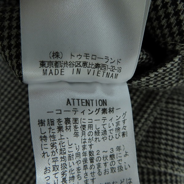 実際に弊社で買取させて頂いたTOMORROWLAND/トゥモローランド 千鳥格子 チェスターコート/1の画像 5枚目