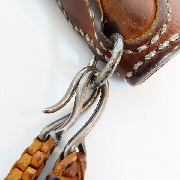 実際に弊社で買取させて頂いたTHE FLAT HEAD/フラットヘッド カスタム 手縫いコードバンロングウォレット レザーコード付きの画像 7枚目