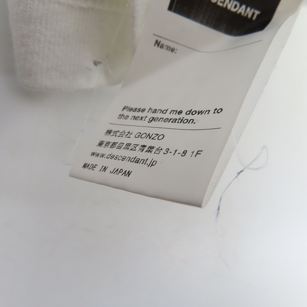 実際に弊社で買取させて頂いたDESCENDANT/ディセンダント 胸ポケット付き 長袖カットソー ホワイト/2の画像 4枚目