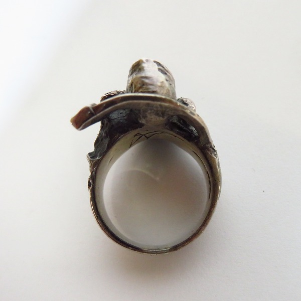 実際に弊社で買取させて頂いた【ギャラ付き】CRAZY PIG/クレイジーピッグ ラージ グリム リーパー リング 21号の画像 5枚目