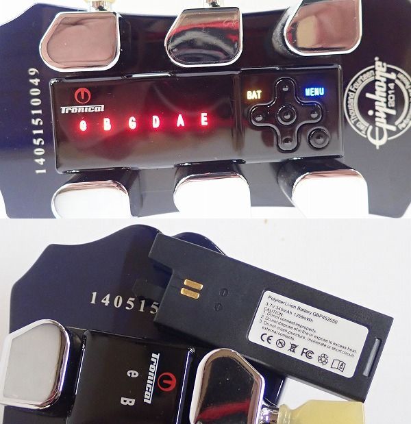 実際に弊社で買取させて頂いた★【弦無し】Epiphone/エピフォン Les Paul CLASSIC-T/レスポール Min-ETune搭載 ギグケース付の画像 3枚目