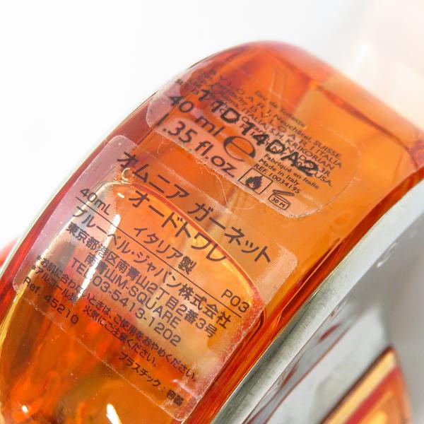 実際に弊社で買取させて頂いたBVLGARI/ブルガリ オムニア ガーネット オードトワレ 40mlの画像 3枚目