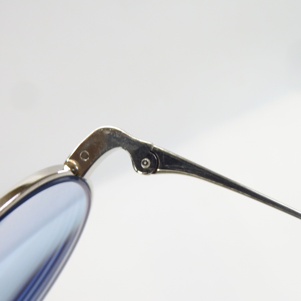 実際に弊社で買取させて頂いた金子眼鏡/カネコガンキョウ　井戸多美男作 ラウンド型金属フレーム アイウェア/メガネフレーム  T416の画像 6枚目