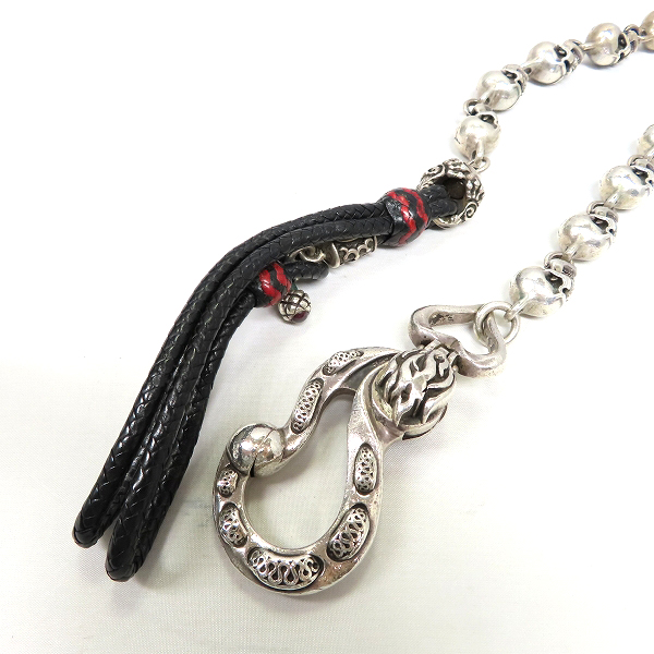 実際に弊社で買取させて頂いた【ギャラ付】LEATHERS & TREASURES/レザーズアンドトレジャーズ ラージスカル カスタムウォレットチェーンの画像 2枚目