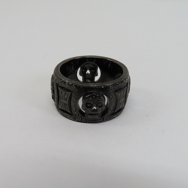 実際に弊社で買取させて頂いたLoree Rodkin/ローリーロドキン スカルリング ブラックコーティング 15号の画像 1枚目