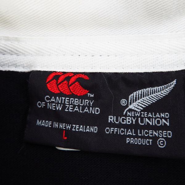 実際に弊社で買取させて頂いたCANTERBURY/カンタベリー ラグビー ワッペン付 NEW ZEALAND ALL BLACKS ラガーシャツ/Lの画像 2枚目