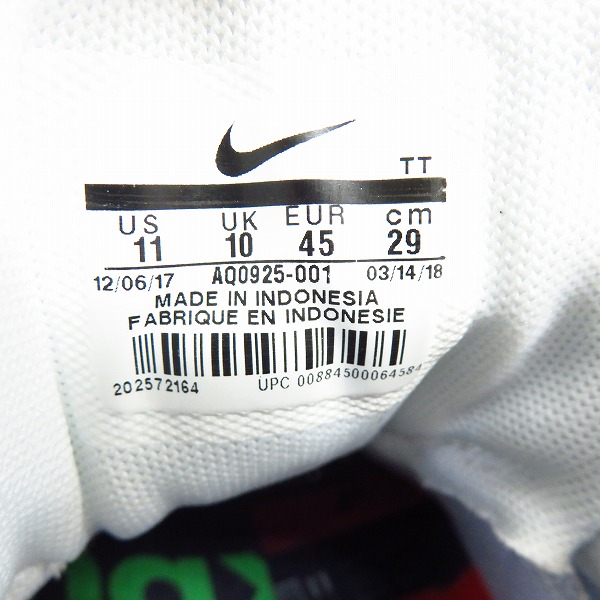 実際に弊社で買取させて頂いた【未使用】NIKE/ナイキ AIR MAX 95 PRNT ATMOS WE LOVE/エアマックス 95/AQ0925-001/29の画像 5枚目