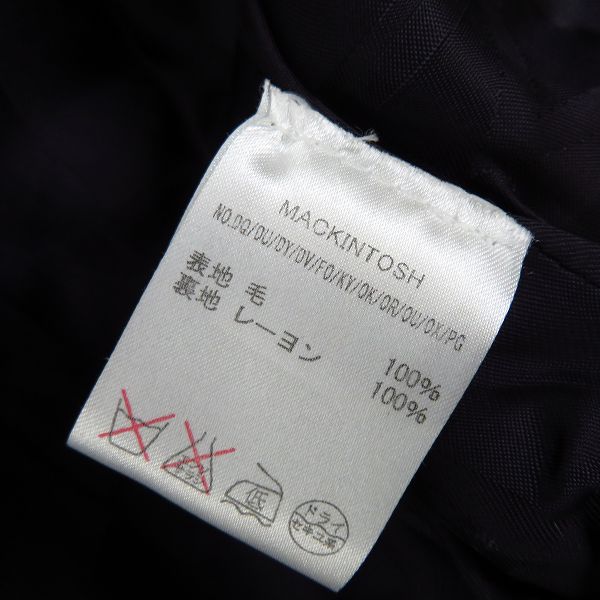 実際に弊社で買取させて頂いたMACKINTOSH LONDON/マッキントッシュ ロンドン ネックベルト ウールロングコート size：34の画像 3枚目